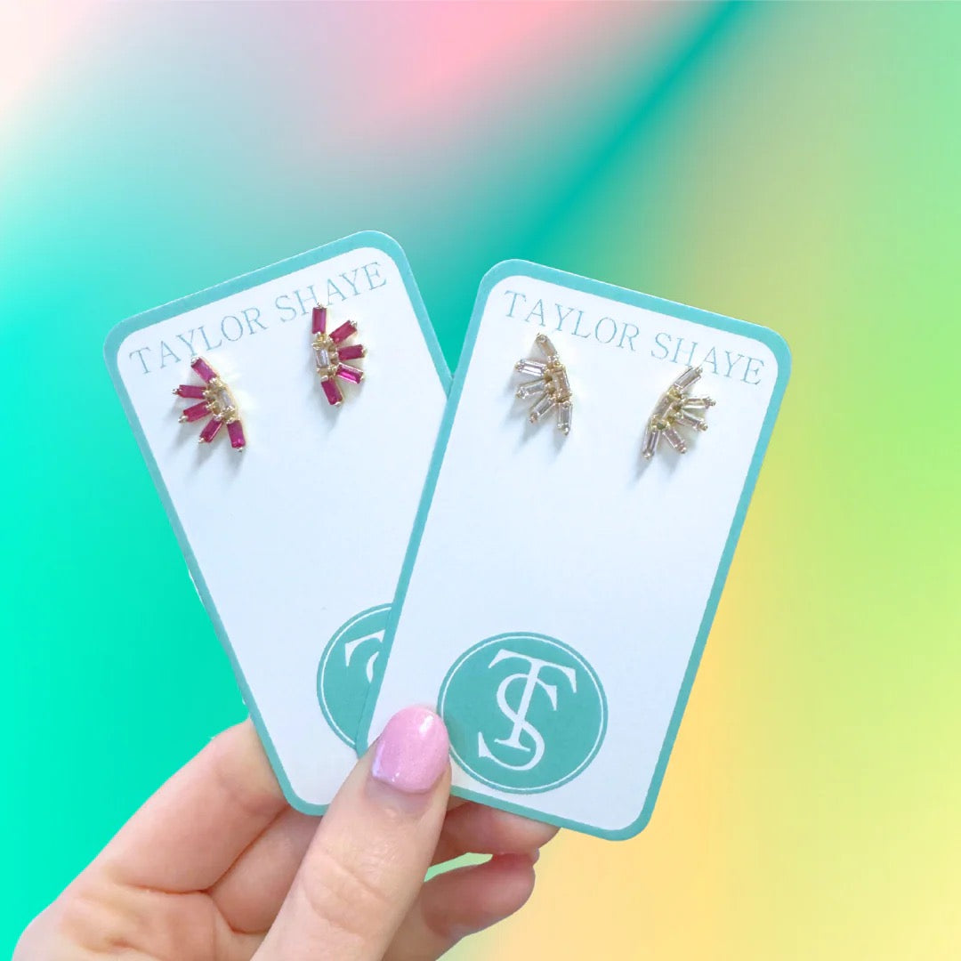 Pink Hannah Studs - The Envy Co