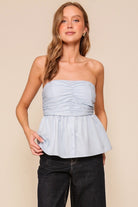 Ruched Strapless Top - The Envy Co