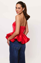 Velvet Peplum Top