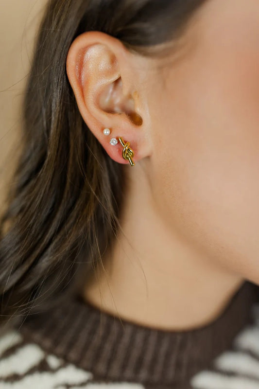 Gold Knot Studs