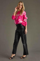Pretty In Pink Sweater - Sweater Weather - Fall Sweater - Valentines Day Sweater - Romantic Sweater - Bow Sweater - Pink Sweater - Woman's Clothing Boutique - The Envy Co, Painesville OH