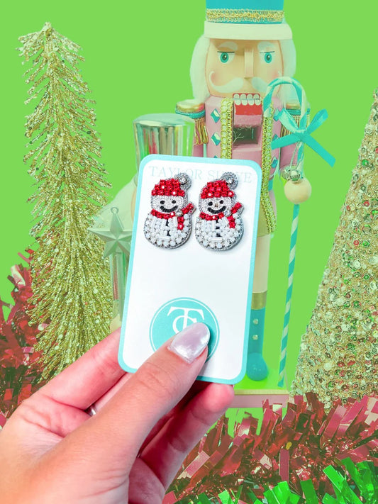 Snowman Stud Earrings