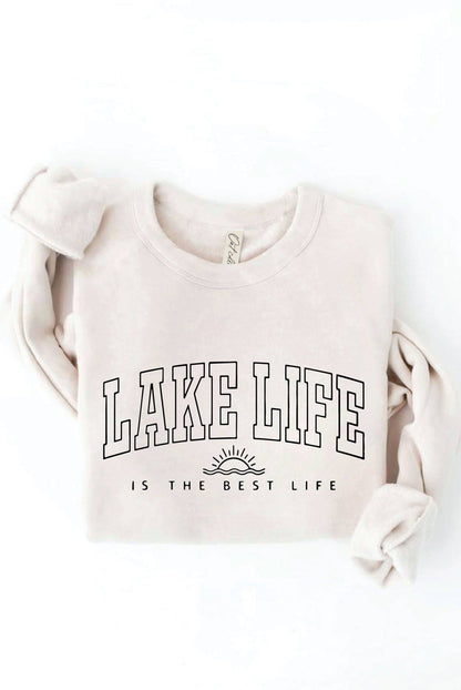 Lake Life Sweatshirt | The Envy Co - light color sweatshirt - lake life - summer evening sweater - super soft sweatshirt. - unisex lake life sweatshirt - lake life