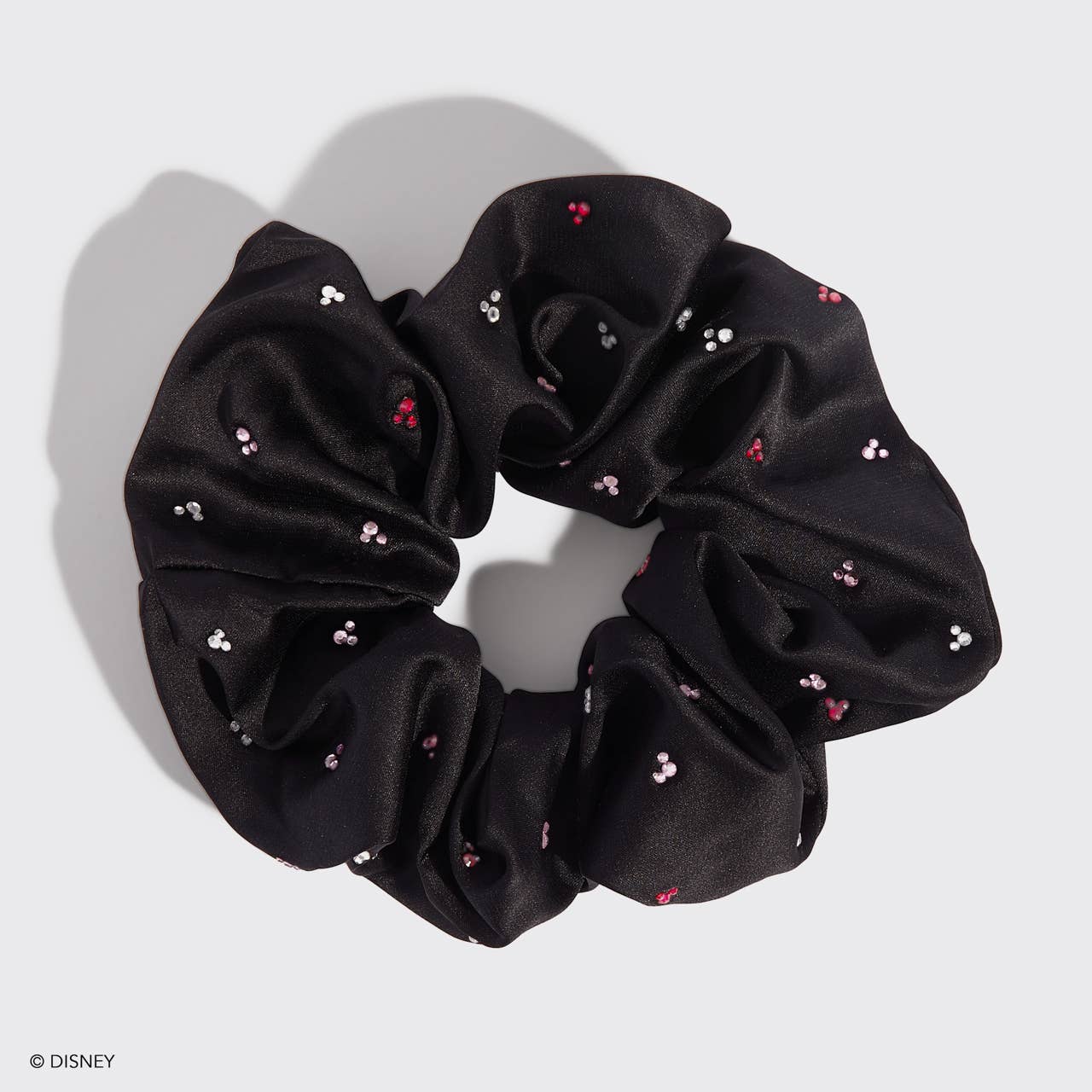 Kitsch & Mickey and Minnie Recycled Fabric Scrunchie - Black - The Envy Co