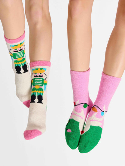 Festive Pin Reindeer Socks