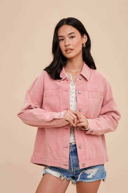 GARMENT WASHED LIGHTWEIGHT SHACKET