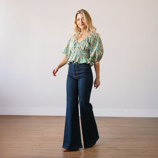 Paradise Floral Calypso Top - The Envy Cofloral blouse - floral top - womans floral top - womans cocktail top - womans work shirt - spring top - spring top for woman - fall top for woman - womans fall shirt - womans fall blouse - womans floral blouse