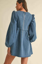 Denim Daydream Mini Dress - Winery outfit - Geneva OH - Winery Geneva OH - Napa Valley Outfit - Winery Napa Valley - Denim Outfit Cleveland OH - Dresses Columbus OH - Woman's Clothing Boutique - The Envy Co, Painesville OH