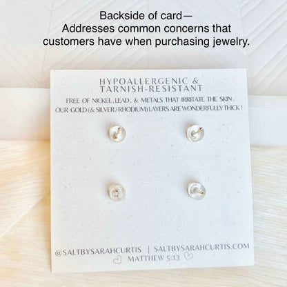 DAINTY STUD SETS | crystal stud earrings | minimal jewelry