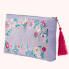 Velvet Zip Pouch - Hello Gorgeous - Denim