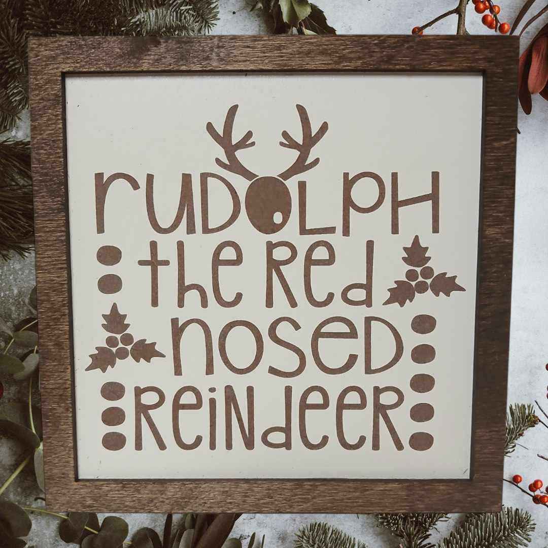 Rudolph the red nose reindeer sign, Rudolph Sign, Christmas