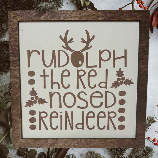Rudolph the red nose reindeer sign, Rudolph Sign, Christmas