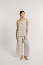 Organic Linen Bow Tank - The Envy Co - Shop The Envy Co - Tank - Tie back tank top - summer tank top - organic - organic tank top - woman's organic tank top - organic clothing - woman's organic clothing