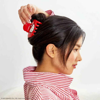 Hello Kitty x Kitsch Recycled Puffy Claw Clip- Kitty Face