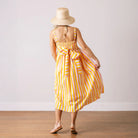 Sunkissed Stripe Reef Dress - The Envy Co-summer dress - summer midi dress - striped dress - woman's dress - woman's vacation dress - woman's party dress - vacation outfit - vacation dress - yellow woman's dress - bright colored woman's dress - feminine woman's outfit - lightweight woman's dress - feminine outfit - woman's dinner dress - Vacation Fits - Vacation clothes for cruise - Vacation dress Florida - Vacation South Carolina - Dress Florida - Woman's Clothing Boutique - The Envy Co, Painesville OH
