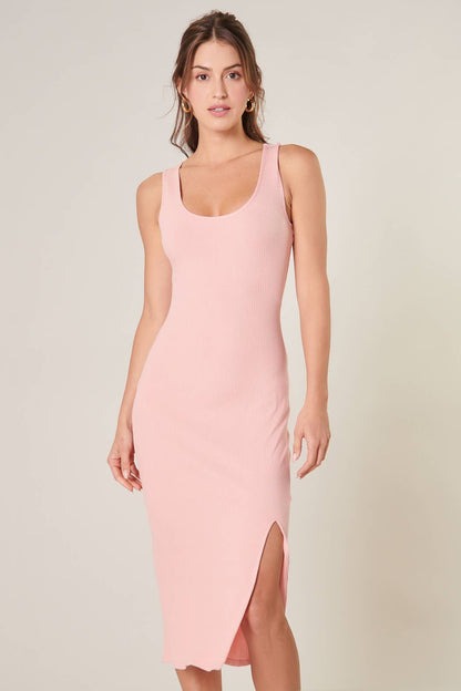Digby Ribbed Knit Tie Back Bodycon Dress - The Envy Co