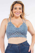Plus Size Scalloped Lace Cami Bralette