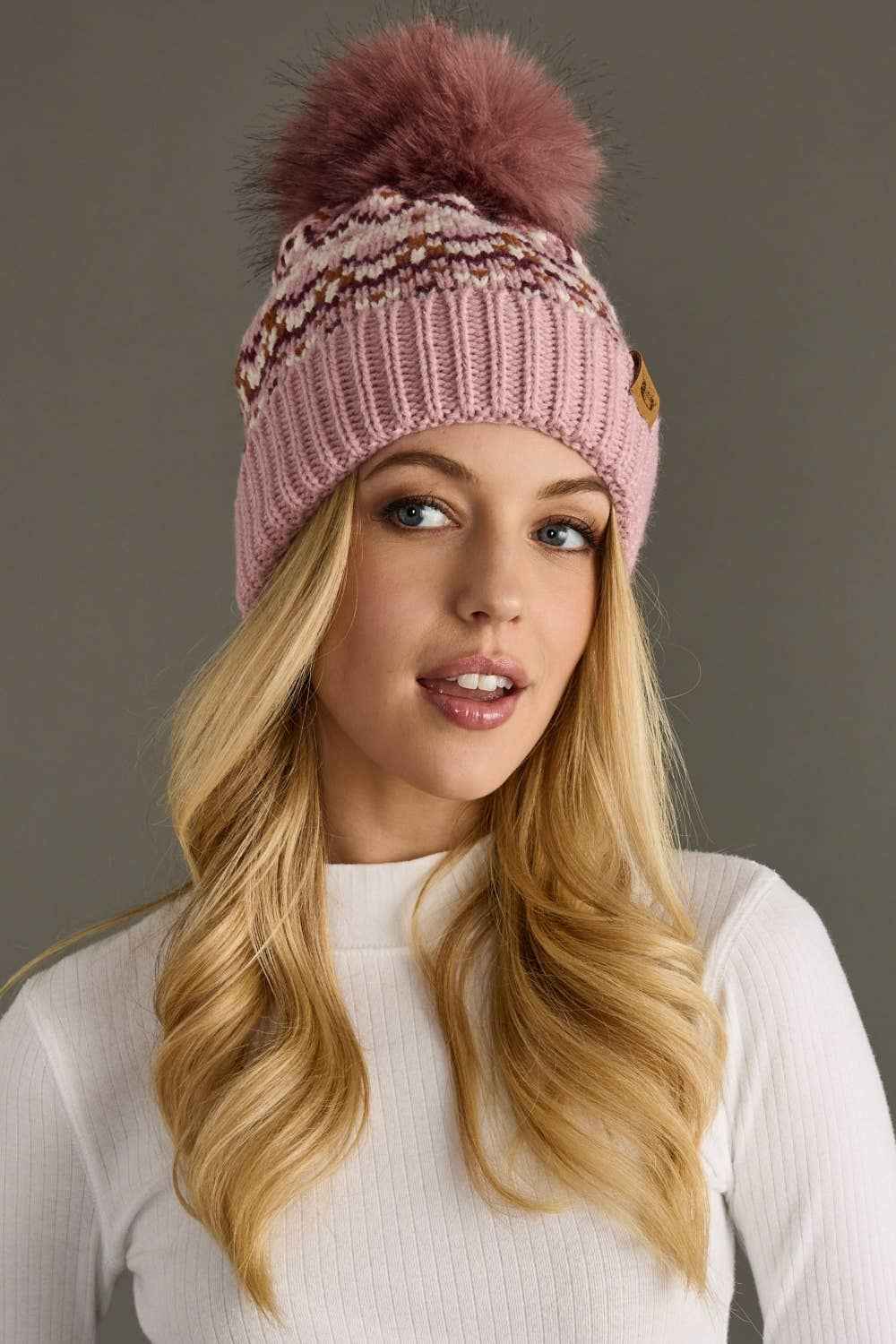 Pink Pom Hat