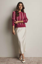 Embroidered Cable Knit Pullover FSW0019