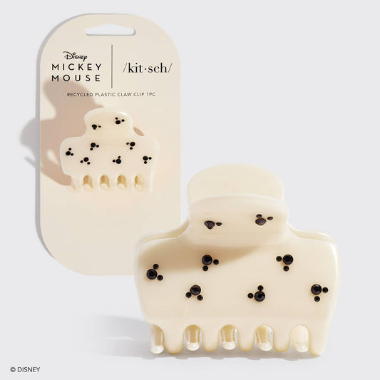 Kitsch & Mickey and Minnie Recycled Puffy ClawClip 1pc-Cream - The Envy Co